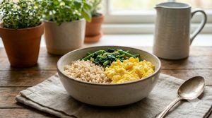 Nasi orek telur tumis sayur