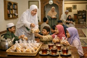 Kenangan saat pembagian jajanan setelah tarawih