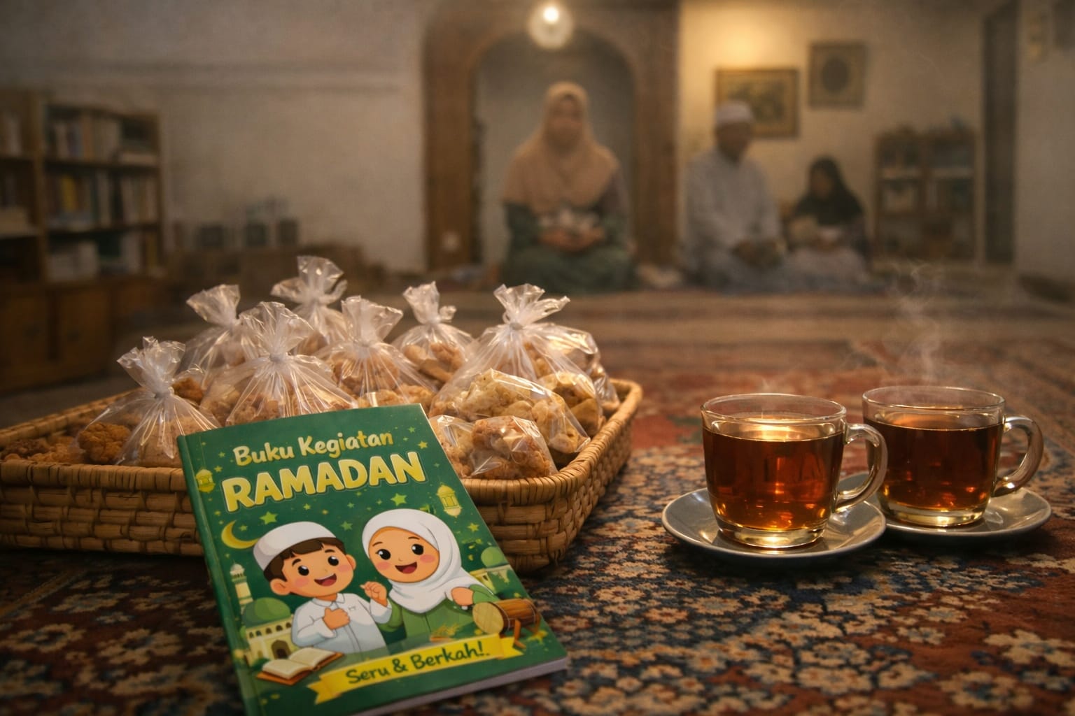 Kenangan buku kegiatan tarawih dan jajanan tetangga
